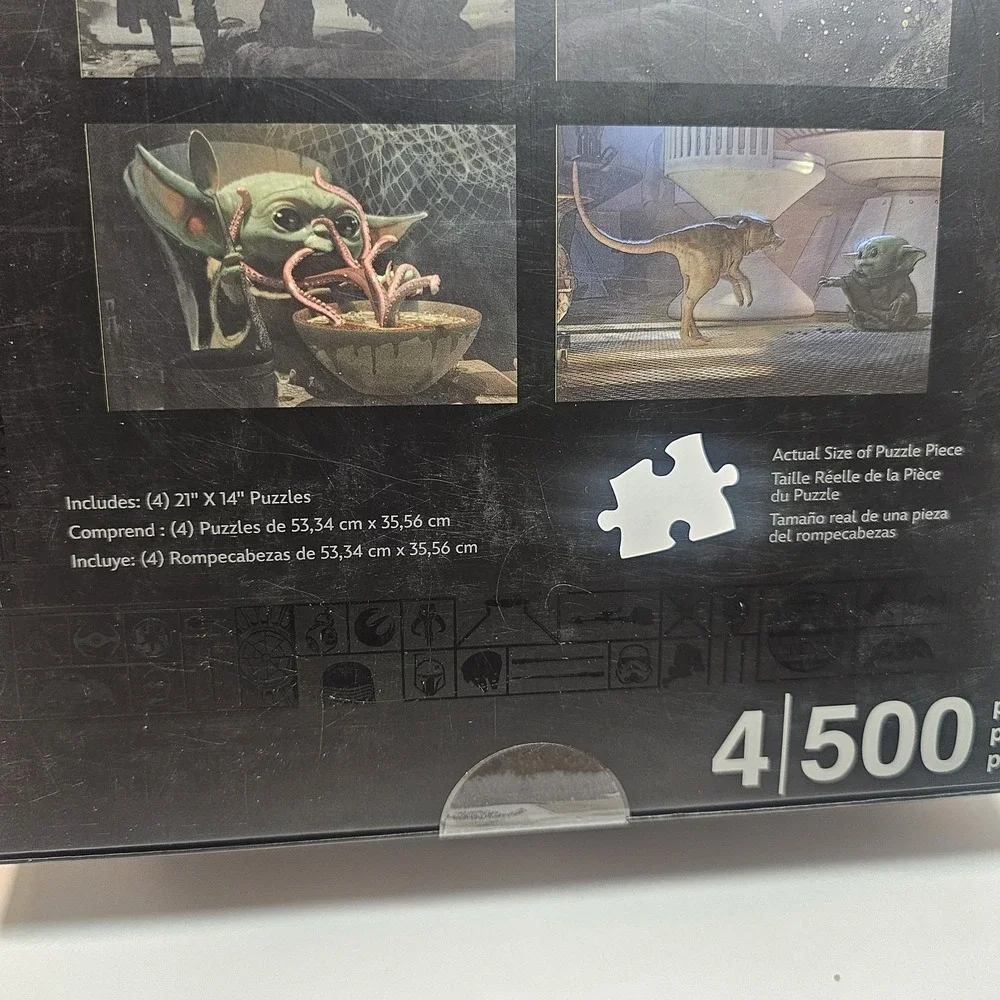 Star Wars Grogu 4 Pack Puzzle Set 4x500 Pieces Mandalorian Baby Yoda